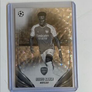 Topps Arsenal Midfielder Card with Holographic Accents